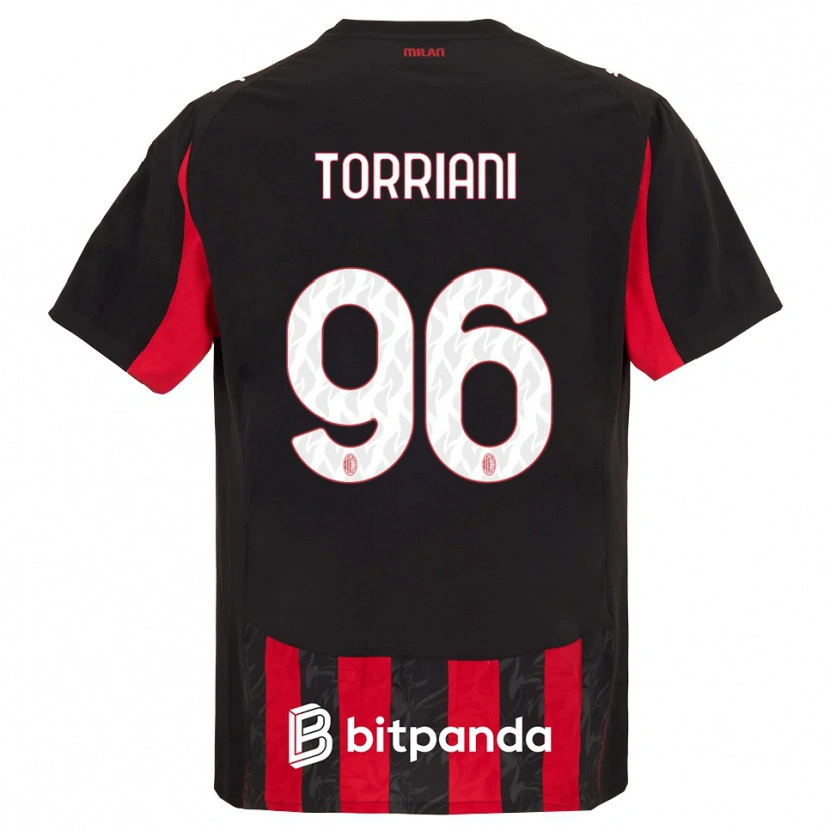 Danxen Bambino Maglia Lorenzo Torriani #96 Rosso Nero Kit Gara Home 2025/26 Maglietta