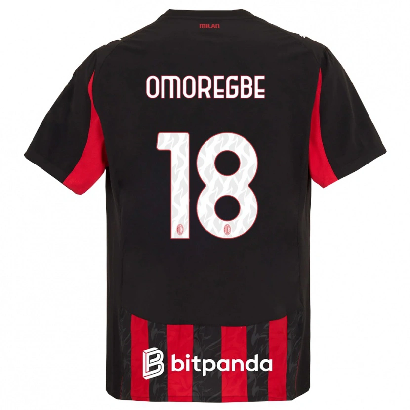 Danxen Bambino Maglia Bob Murphy Omoregbe #18 Rosso Nero Kit Gara Home 2025/26 Maglietta