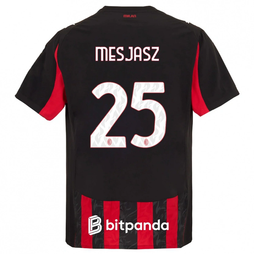 Danxen Bambino Maglia Malgorzata Mesjasz #25 Rosso Nero Kit Gara Home 2025/26 Maglietta