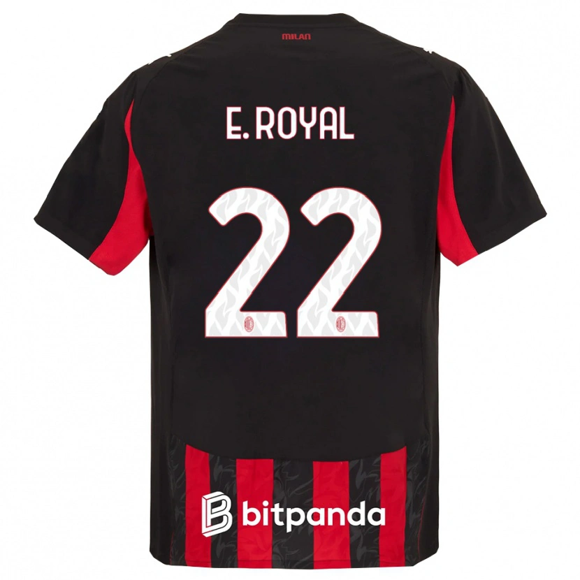 Danxen Bambino Maglia Emerson Royal #22 Rosso Nero Kit Gara Home 2025/26 Maglietta
