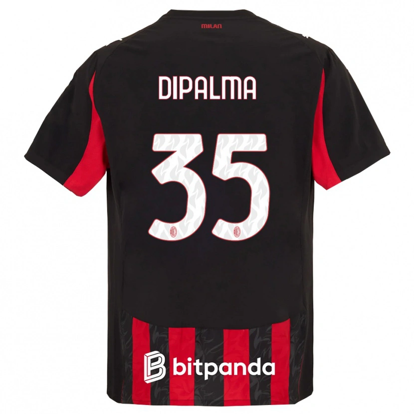 Danxen Bambino Maglia Matteo Dipalma #35 Rosso Nero Kit Gara Home 2025/26 Maglietta