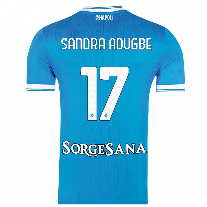 Danxen Bambino Maglia Olamide Sandra Adugbe #17 Azzurro Bianco Kit Gara Home 2025/26 Maglietta