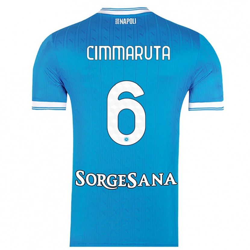 Danxen Bambino Maglia Antonio Cimmaruta #6 Azzurro Bianco Kit Gara Home 2025/26 Maglietta