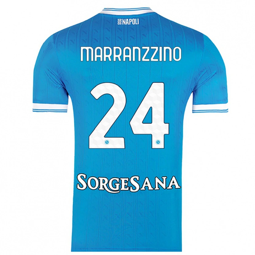 Danxen Bambino Maglia Pasquale Marranzzino #24 Azzurro Bianco Kit Gara Home 2025/26 Maglietta