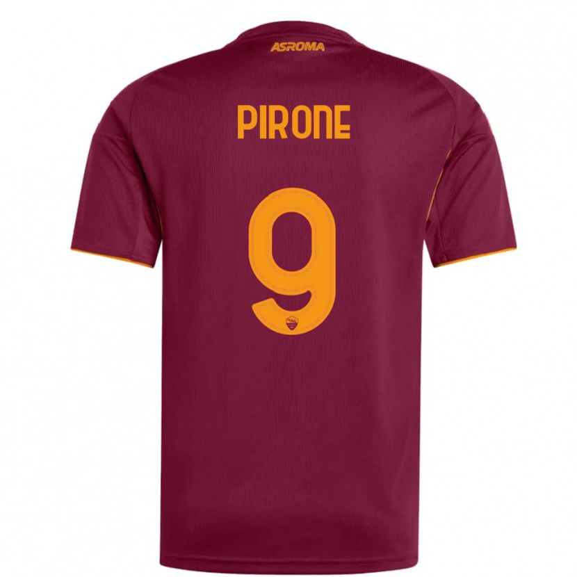 Danxen Bambino Maglia Valeria Pirone #9 Bordeaux Arancione Kit Gara Home 2025/26 Maglietta
