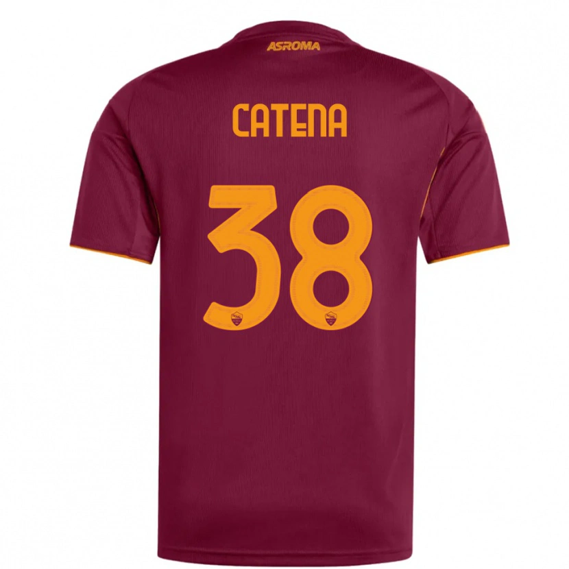 Danxen Bambino Maglia Giada Catena #38 Bordeaux Arancione Kit Gara Home 2025/26 Maglietta