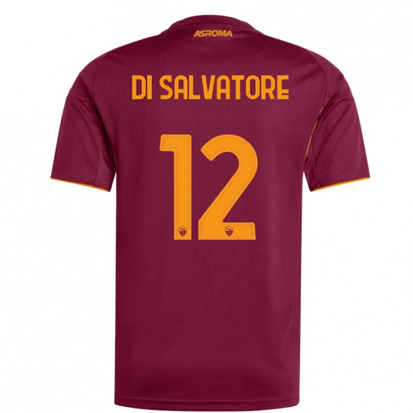 Danxen Bambino Maglia Diego Di Salvatore #12 Bordeaux Arancione Kit Gara Home 2025/26 Maglietta