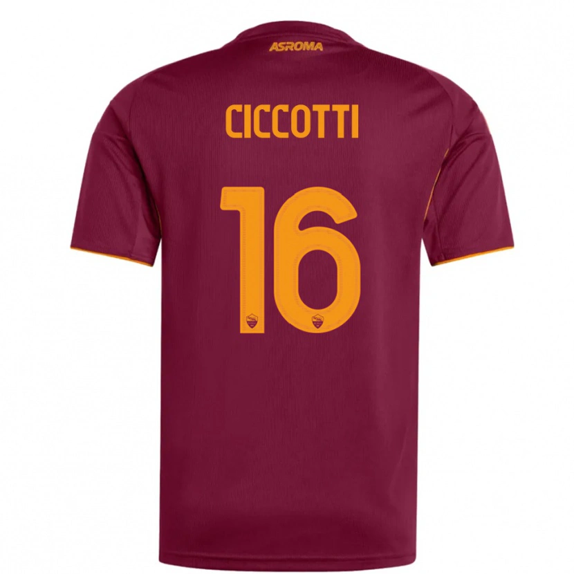 Danxen Bambino Maglia Claudia Ciccotti #16 Bordeaux Arancione Kit Gara Home 2025/26 Maglietta