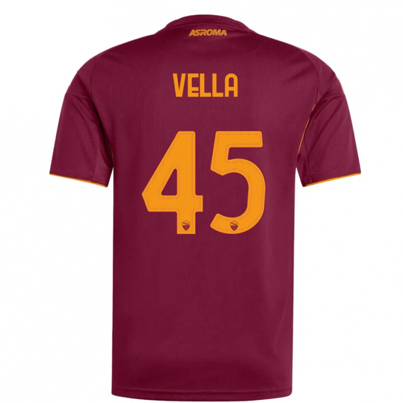 Danxen Bambino Maglia Tancredi Vella #45 Bordeaux Arancione Kit Gara Home 2025/26 Maglietta
