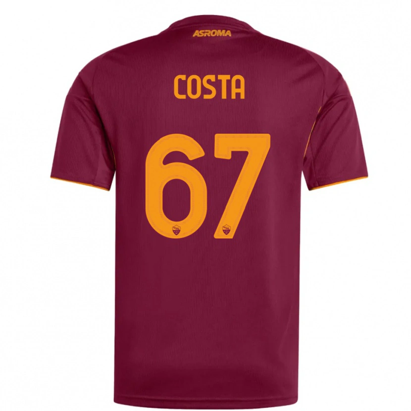 Danxen Bambino Maglia João Costa #67 Bordeaux Arancione Kit Gara Home 2025/26 Maglietta