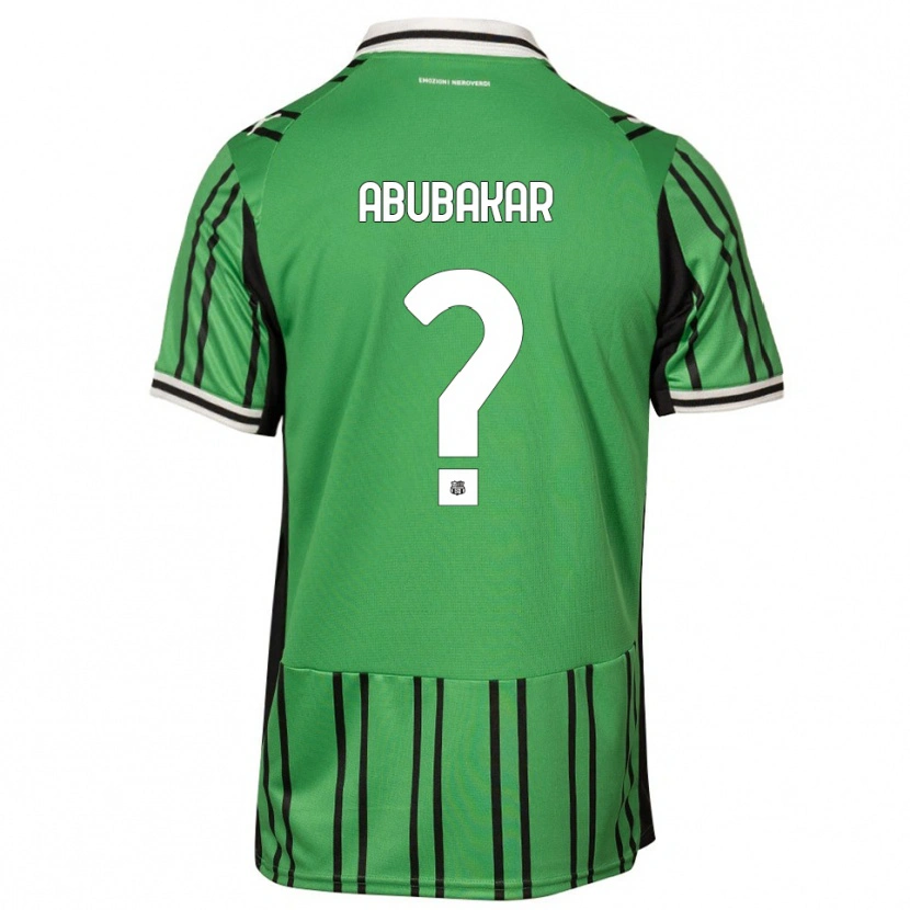 Danxen Bambino Maglia Salim Abubakar #0 Verde Nero Kit Gara Home 2025/26 Maglietta
