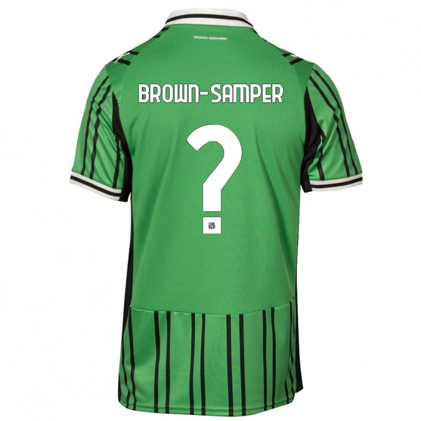 Danxen Bambino Maglia Isaac Brown-Samper #0 Verde Nero Kit Gara Home 2025/26 Maglietta
