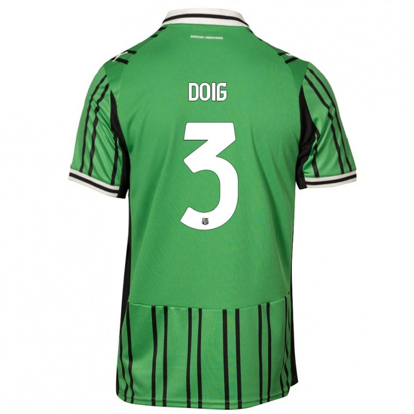 Danxen Bambino Maglia Josh Doig #3 Verde Nero Kit Gara Home 2025/26 Maglietta