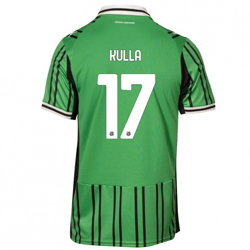 Danxen Bambino Maglia Gabriel Kulla #17 Verde Nero Kit Gara Home 2025/26 Maglietta