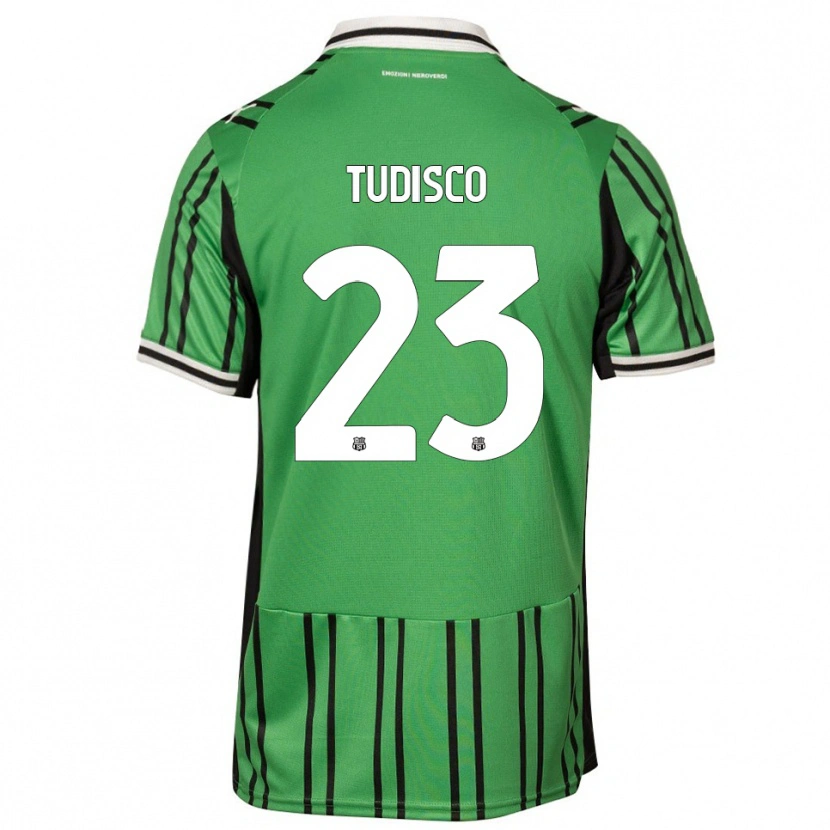 Danxen Bambino Maglia Giorgia Tudisco #23 Verde Nero Kit Gara Home 2025/26 Maglietta