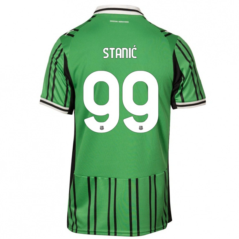 Danxen Bambino Maglia Paulina Stanić #99 Verde Nero Kit Gara Home 2025/26 Maglietta