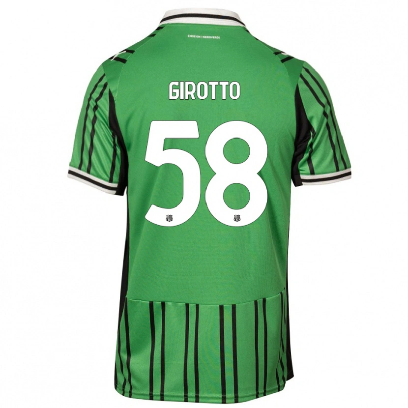 Danxen Bambino Maglia Emma Girotto #58 Verde Nero Kit Gara Home 2025/26 Maglietta