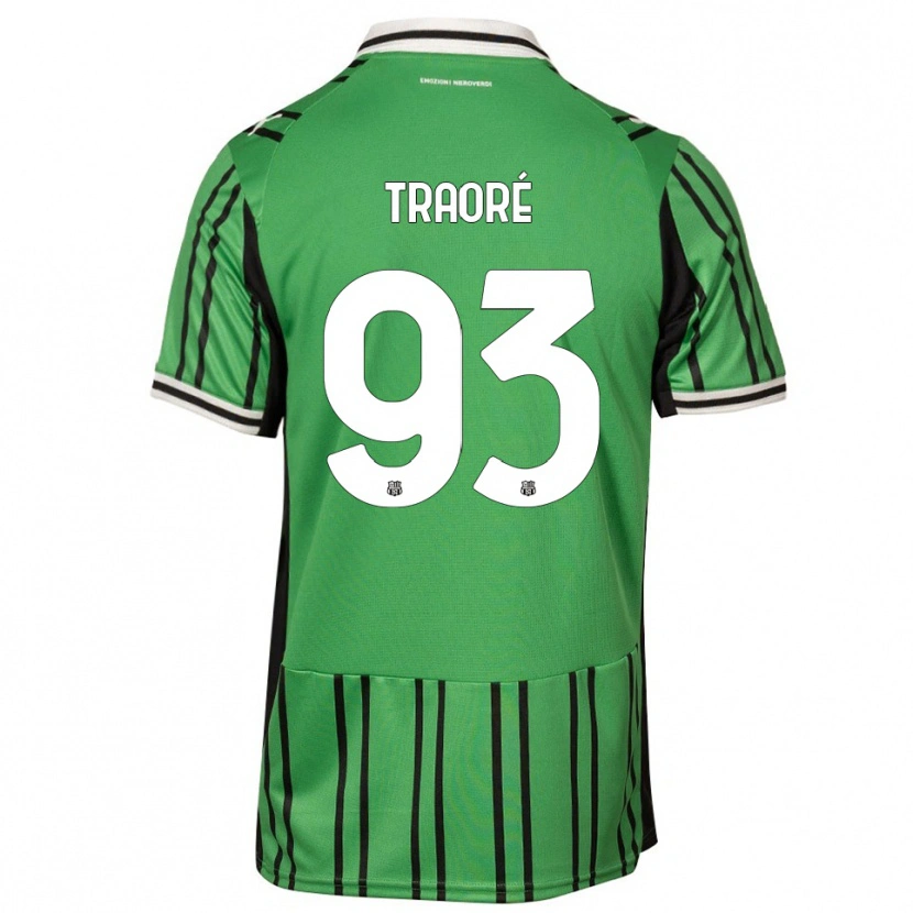 Danxen Bambino Maglia Kadidia Traoré #93 Verde Nero Kit Gara Home 2025/26 Maglietta