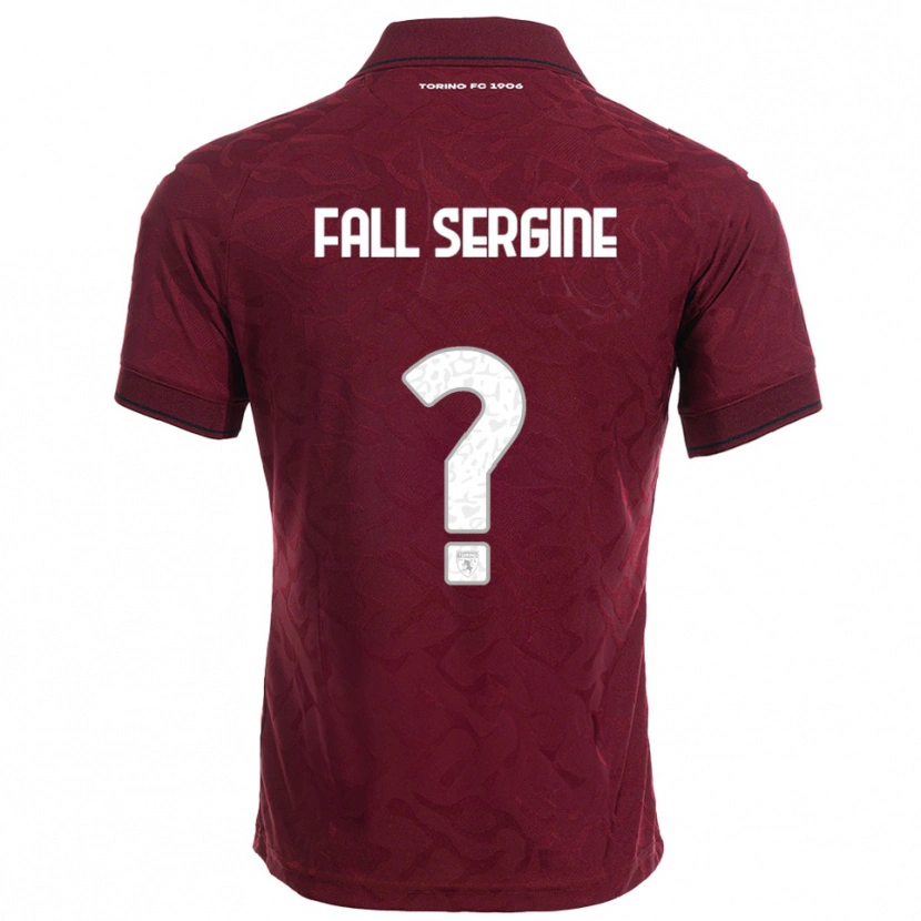Danxen Bambino Maglia Fallou Fall Sergine #0 Bordeaux Bianco Kit Gara Home 2025/26 Maglietta