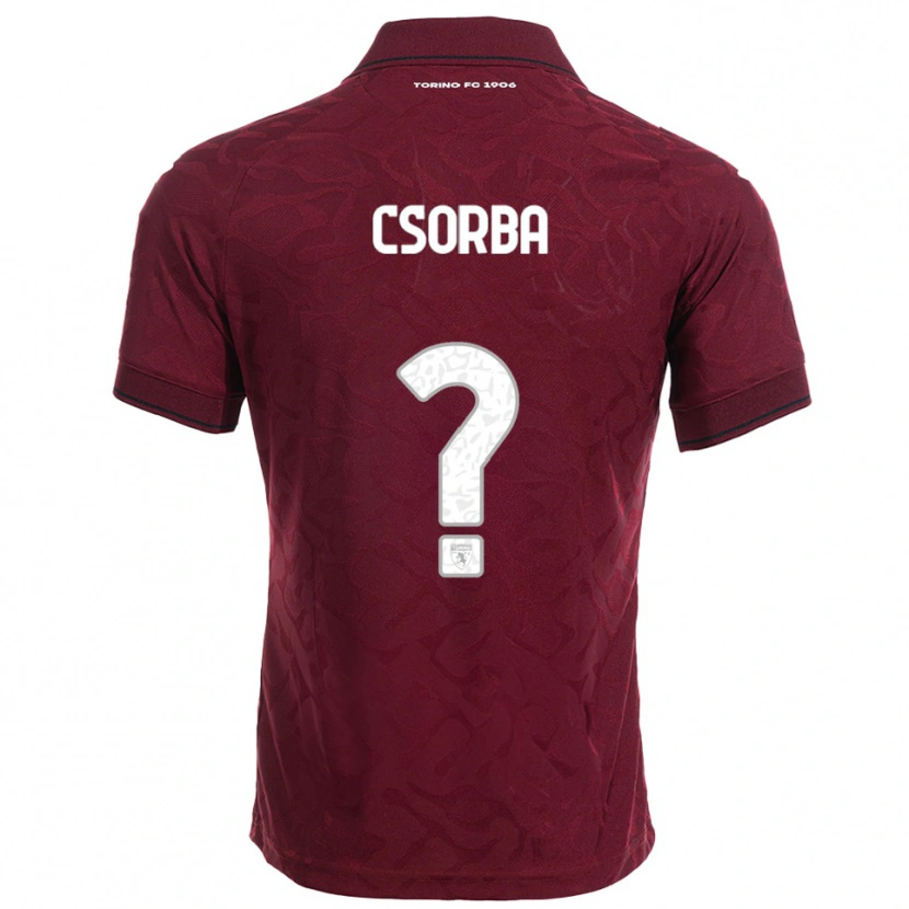 Danxen Bambino Maglia Noel Csorba #0 Bordeaux Bianco Kit Gara Home 2025/26 Maglietta