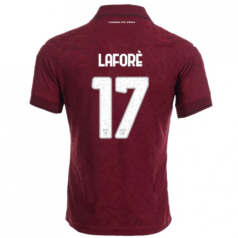 Danxen Bambino Maglia Bladis Laforè #17 Bordeaux Bianco Kit Gara Home 2025/26 Maglietta