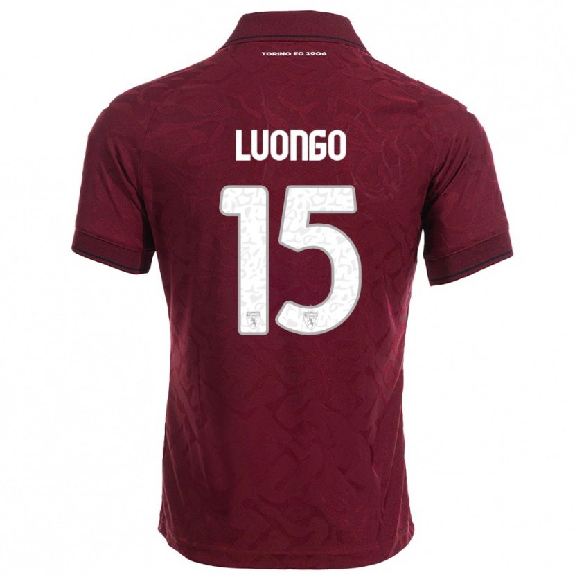 Danxen Bambino Maglia Andrea Luongo #15 Bordeaux Bianco Kit Gara Home 2025/26 Maglietta
