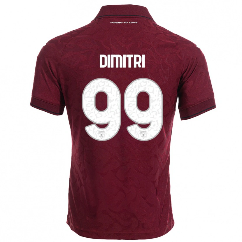 Danxen Bambino Maglia Matteo Dimitri #99 Bordeaux Bianco Kit Gara Home 2025/26 Maglietta