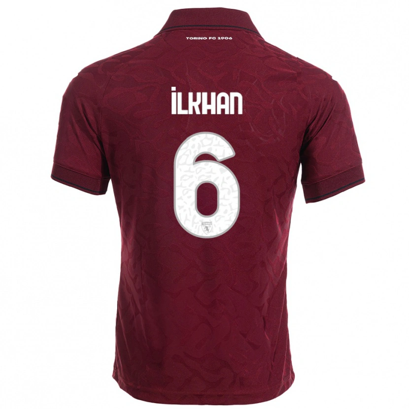 Danxen Bambino Maglia Emirhan İlkhan #6 Bordeaux Bianco Kit Gara Home 2025/26 Maglietta