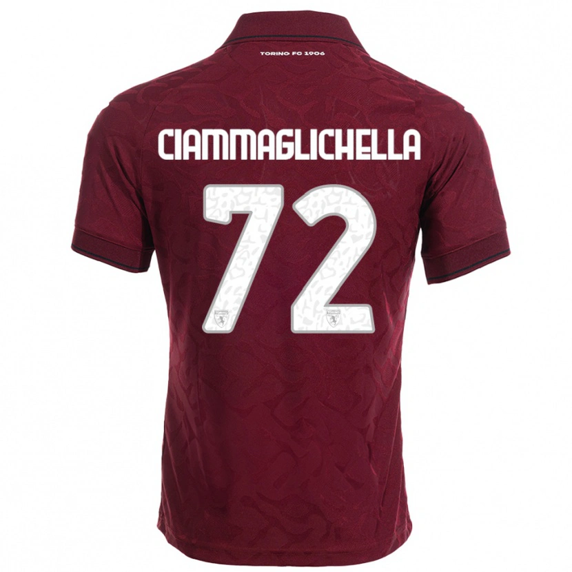 Danxen Bambino Maglia Aaron Ciammaglichella #72 Bordeaux Bianco Kit Gara Home 2025/26 Maglietta