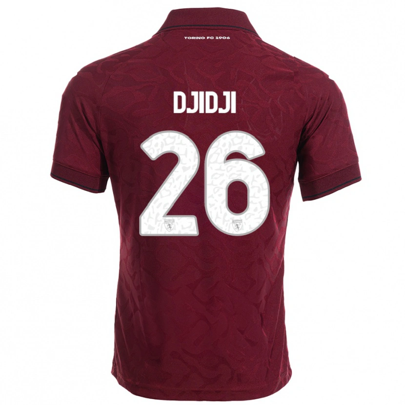 Danxen Bambino Maglia Koffi Djidji #26 Bordeaux Bianco Kit Gara Home 2025/26 Maglietta