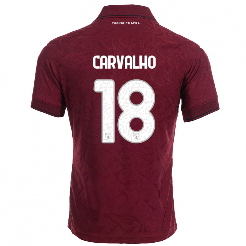 Danxen Bambino Maglia Lorenzo Carvalho #18 Bordeaux Bianco Kit Gara Home 2025/26 Maglietta