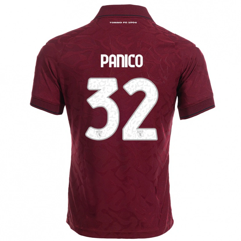Danxen Bambino Maglia Patrizia Panico #32 Bordeaux Bianco Kit Gara Home 2025/26 Maglietta