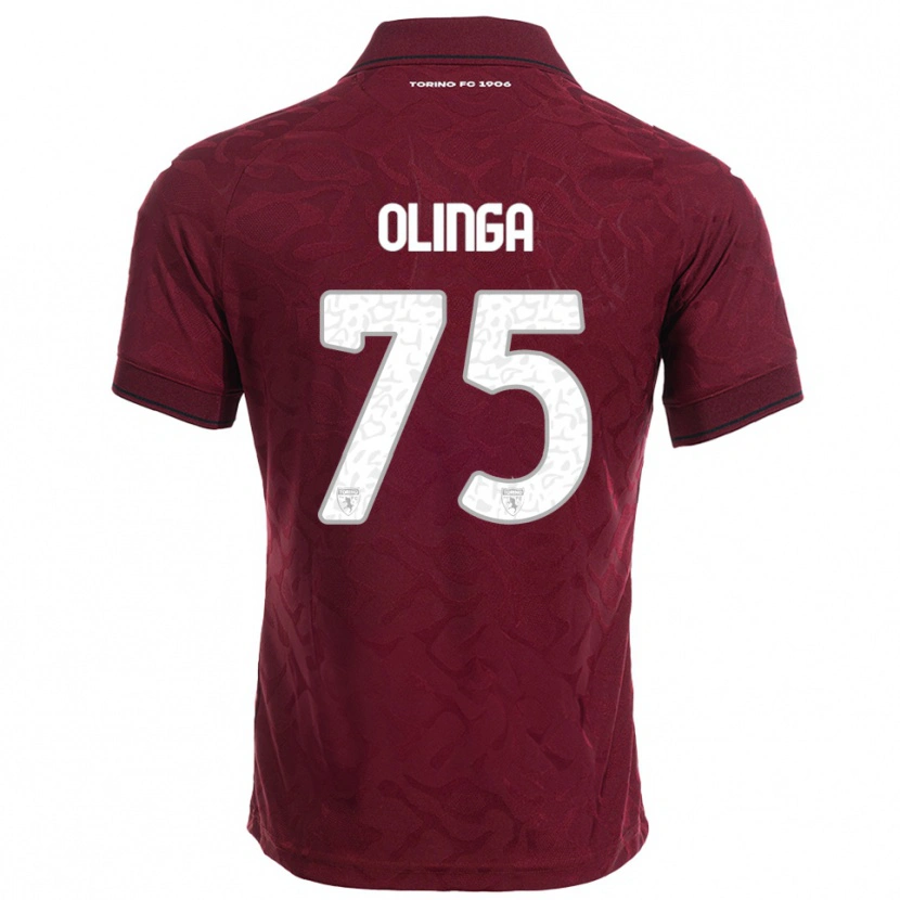 Danxen Bambino Maglia Kenny Liema Olinga #75 Bordeaux Bianco Kit Gara Home 2025/26 Maglietta