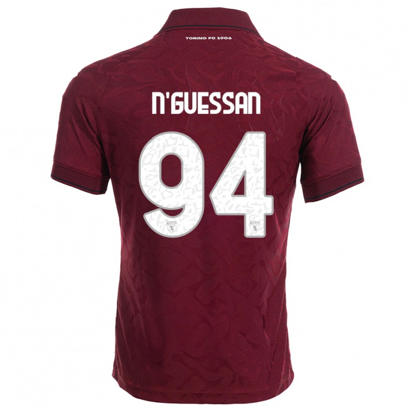 Danxen Bambino Maglia Ange Caumenan N'guessan #94 Bordeaux Bianco Kit Gara Home 2025/26 Maglietta