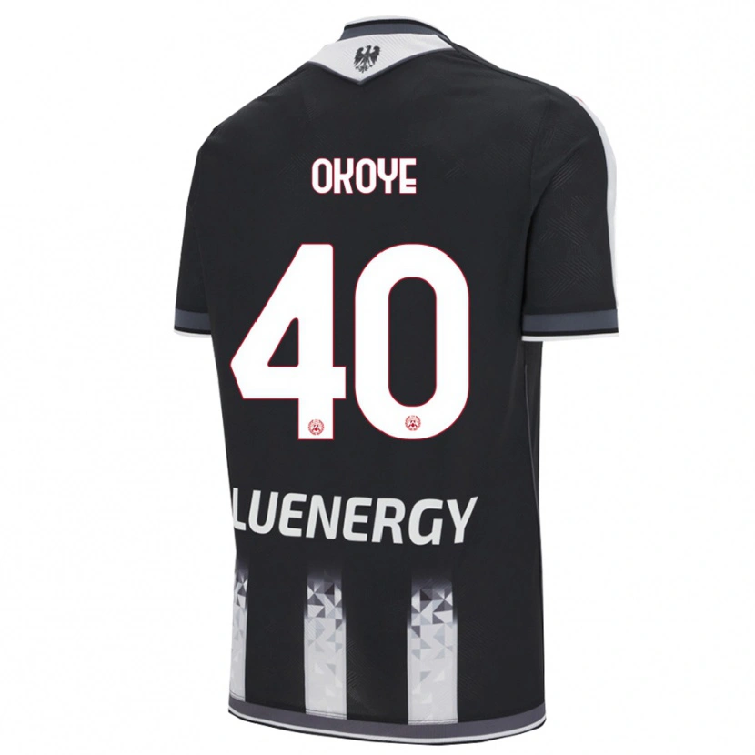 Danxen Bambino Maglia Maduka Okoye #40 Nero Bianco Kit Gara Home 2025/26 Maglietta