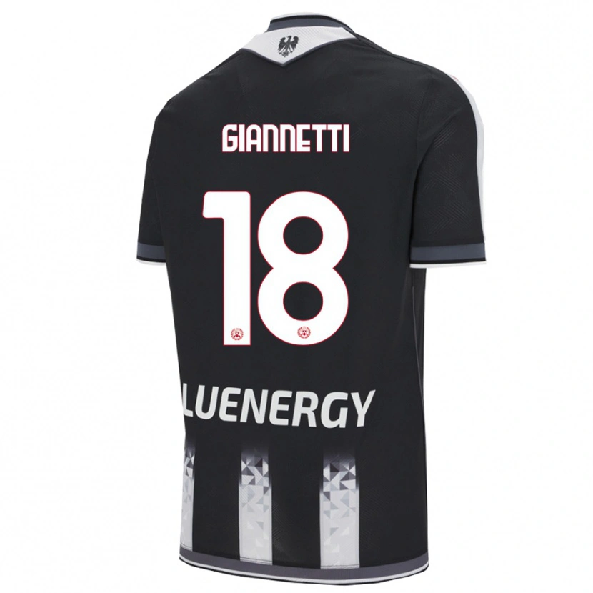 Danxen Bambino Maglia Lautaro Giannetti #18 Nero Bianco Kit Gara Home 2025/26 Maglietta