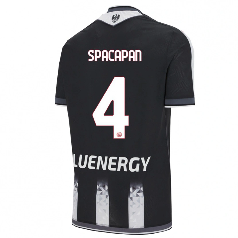 Danxen Bambino Maglia Luka Spacapan #4 Nero Bianco Kit Gara Home 2025/26 Maglietta