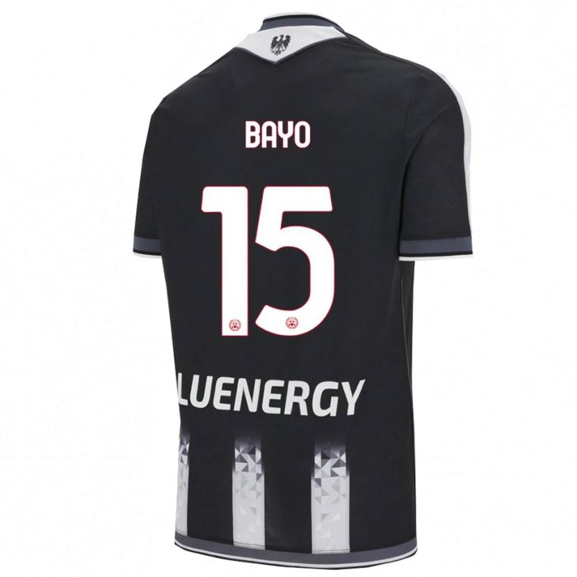 Danxen Bambino Maglia Vakoun Bayo #15 Nero Bianco Kit Gara Home 2025/26 Maglietta