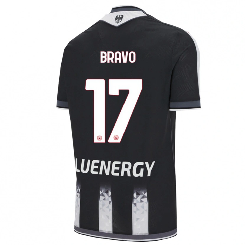 Danxen Bambino Maglia Iker Bravo #17 Nero Bianco Kit Gara Home 2025/26 Maglietta
