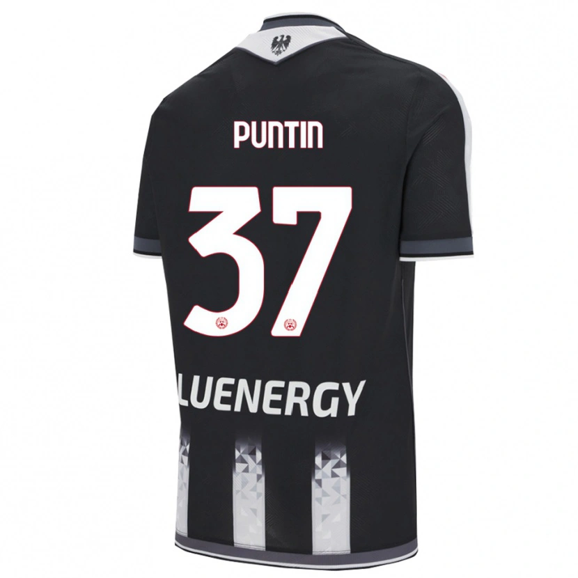 Danxen Bambino Maglia Eric Puntin #37 Nero Bianco Kit Gara Home 2025/26 Maglietta