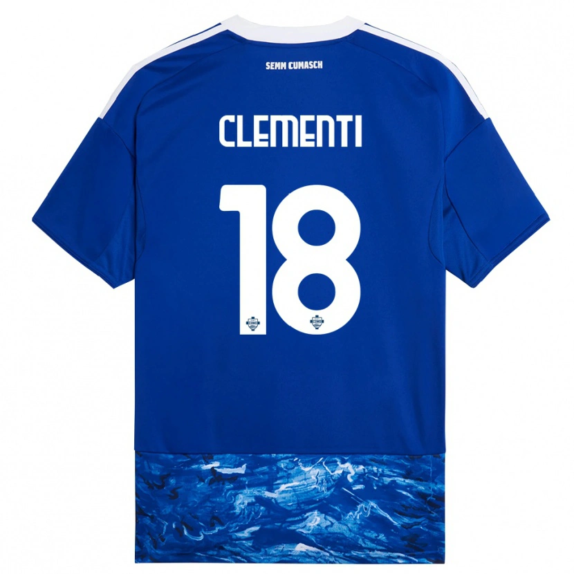 Danxen Bambino Maglia Thomas Clementi #18 Blu Bianco Kit Gara Home 2025/26 Maglietta