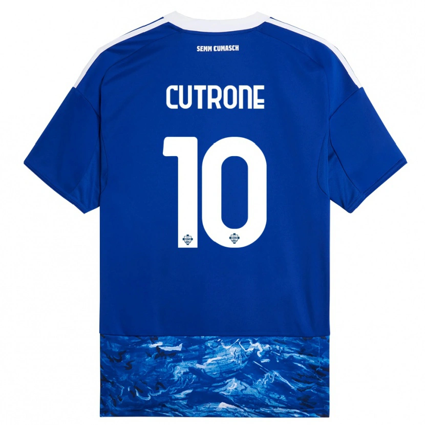 Danxen Bambino Maglia Patrick Cutrone #10 Blu Bianco Kit Gara Home 2025/26 Maglietta