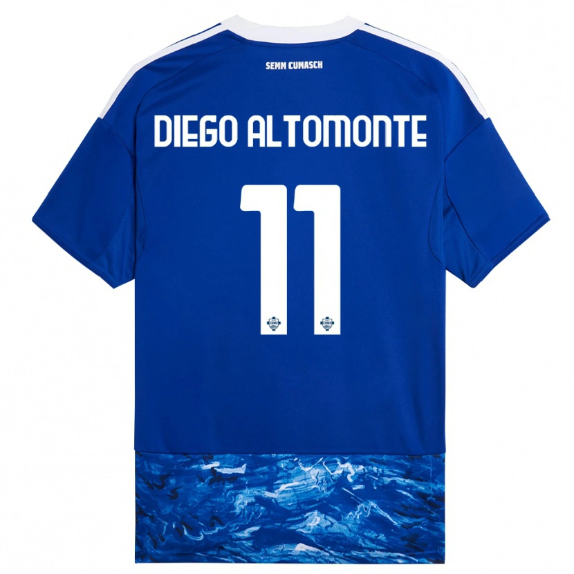 Danxen Bambino Maglia Thomas Diego Altomonte #11 Blu Bianco Kit Gara Home 2025/26 Maglietta