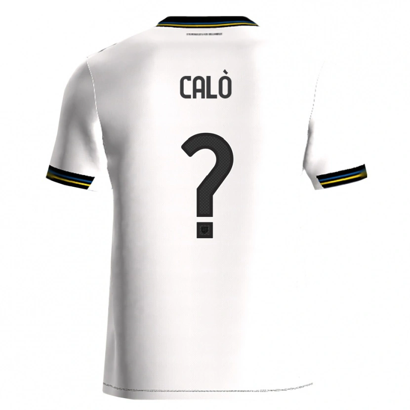 Danxen Bambino Maglia Simone Calò #0 Bianco Nero Kit Gara Home 2025/26 Maglietta