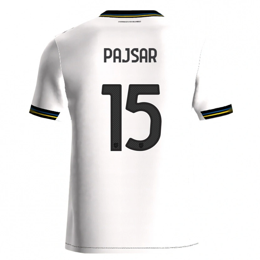 Danxen Bambino Maglia Karlo Pajsar #15 Bianco Nero Kit Gara Home 2025/26 Maglietta