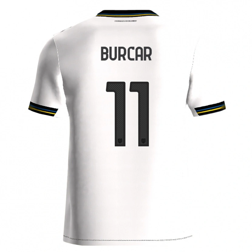 Danxen Bambino Maglia Andrija Burcar #11 Bianco Nero Kit Gara Home 2025/26 Maglietta