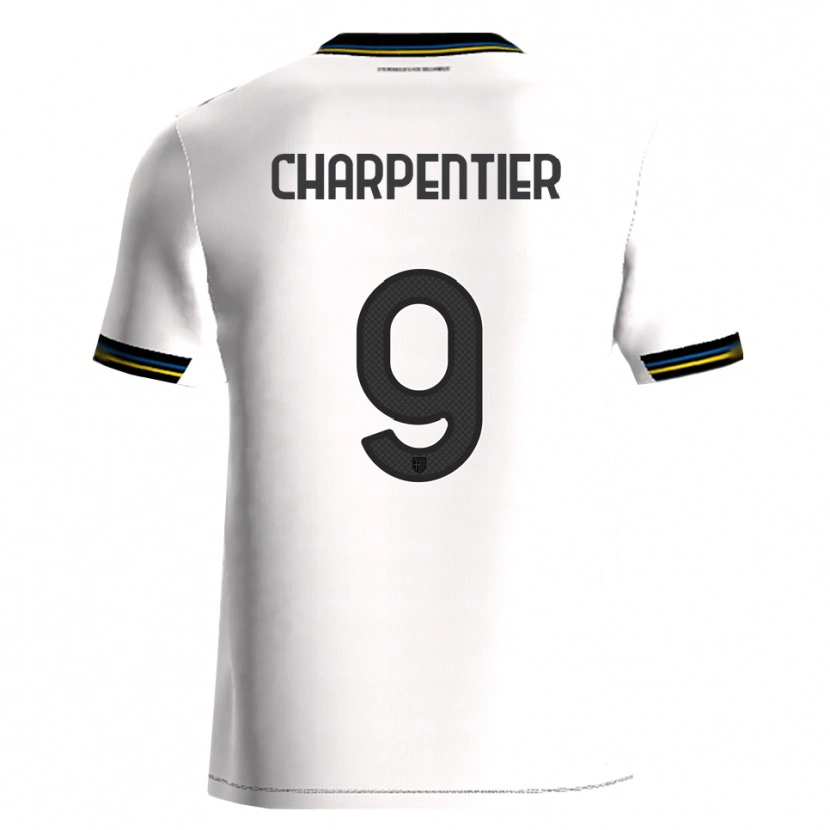 Danxen Bambino Maglia Gabriel Charpentier #9 Bianco Nero Kit Gara Home 2025/26 Maglietta