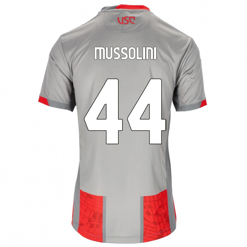 Danxen Bambino Maglia Romano Floriani Mussolini #44 Rosso Grigio Kit Gara Home 2025/26 Maglietta