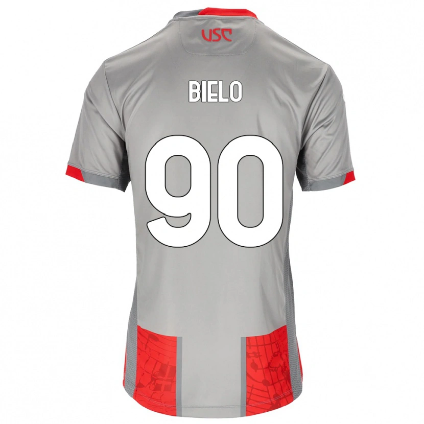 Danxen Bambino Maglia Manu Bielo #90 Rosso Grigio Kit Gara Home 2025/26 Maglietta