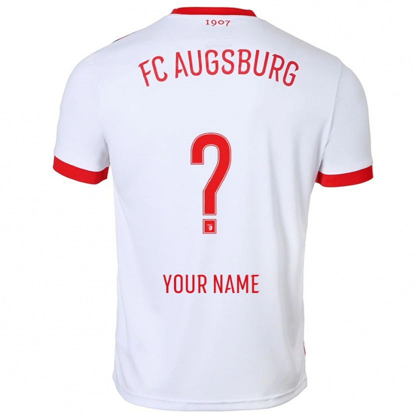 Danxen Bambino Maglia Il Tuo Nome #0 Bianco Rosso Kit Gara Home 2025/26 Maglietta